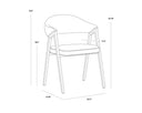 BURGOS DINING ARMCHAIR - BELFAST RUST