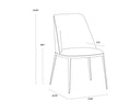 DOVER DINING CHAIR - BRAVO PORTABELLA SPARROW GREY
