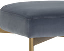 SENECA DINING CHAIR - ANTIQUE BRASS VELVET SLATE