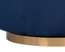 HAZEL SWIVEL LOUNGE CHAIR - GOLD NAVY BLUE SKY