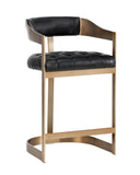 BEAUMONT COUNTER STOOL - ANTIQUE BRASS CANTINA BLACK