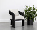 PYLOS DINING ARMCHAIR - BLACK LOUIS CREAM