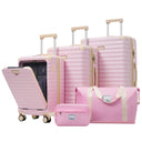 Deluxe 5-Piece Hard-Side Luggage Set with USB and TSA Security