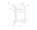BEAUMONT COUNTER STOOL - ANTIQUE BRASS CANTINA BLACK