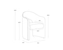 ANAYA DINING ARMCHAIR - ALTRO CAPPUCCINO