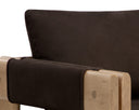 CARMICHAEL LOUNGE CHAIR - NUBUCK COCOA LEATHER