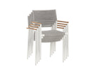 NAVA STACKABLE DINING ARMCHAIR - WHITE