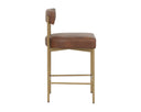 SENECA COUNTER STOOL - ANTIQUE BRASS BRAVO COGNAC