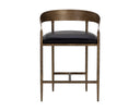 ZANATTA COUNTER STOOL - CHARCOAL BLACK LEATHER