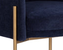 RICHIE DINING ARMCHAIR - ANTIQUE BRASS DANNY NAVY