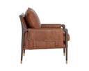 MAUTI ARMCHAIR - BROWN SHALIMAR TOBACCO LEATHER
