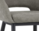 THATCHER DINING ARMCHAIR - BLACK ANTIQUE GREY