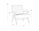 PEYTON LOUNGE CHAIR - CANTINA MAGNETITE