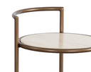 Forvyn End Table - RUSTIC BRONZE TRAVERTINE LOOK NATURAL