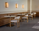 MADRONE DINING ARMCHAIR - RUSTIC OAK HEATHER IVORY TWEED