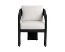 PYLOS DINING ARMCHAIR - BLACK LOUIS CREAM