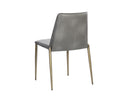 RENEE STACKABLE DINING CHAIR - ANTIQUE BRASS BELFAST HEATHER GREY BRAVO METAL