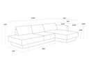 TECOMA SOFA CHAISE - RAF DANNY CREAM