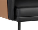 CARTER LOUNGE CHAIR - NAPA BLACK NAPA COGNAC