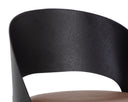 DEZIRAE BARSTOOL - BLACK COGNAC LEATHER