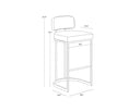 LARISSA BARSTOOL - NAPA COGNAC RHEA LIGHT BARLEY