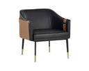 CARTER LOUNGE CHAIR - NAPA BLACK NAPA COGNAC