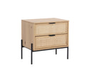 AVIDA NIGHTSTAND - BLACK RUSTIC OAKNATURAL