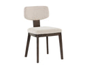 RICKETT DINING CHAIR - DARK BROWN DOVE CREAM