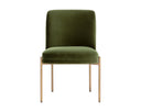 RICHIE DINING CHAIR - ANTIQUE BRASS FOREST GREEN