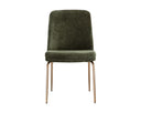 ZEKE DINING CHAIR - ANTIQUE BRASS BERGEN OLIVE