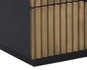 CARLIN NIGHTSTAND - BLACK ANTIQUE BRASS