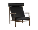 BIKO LOUNGE CHAIR - BLACK LEATHER