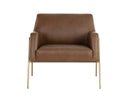 CYBIL LOUNGE CHAIR - VINTAGE CARAMEL LEATHER