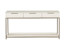 REBEL CONSOLE TABLE WITH DRAWERS - CHAMPAGNE GOLD CREAM