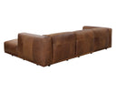 BEAU SOFA CHAISE - RAF LUCIA TOBACCO LEATHER