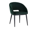 THATCHER DINING ARMCHAIR - BLACK DEEP GREEN SKY