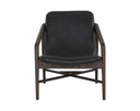 CINELLI LOUNGE CHAIR - DISTRESSED BROWN BRENTWOOD CHARCOAL LEATHER