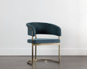 MARRIS DINING ARMCHAIR - GOLD DANNY TEAL