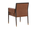 MAUTI DINING ARMCHAIR - BROWN SHALIMAR TOBACCO LEATHER