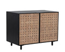 OMARI SIDEBOARD - SMALL SUEDE LIGHT TAN LEATHER
