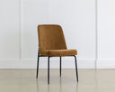 ZEKE DINING CHAIR - BLACK BERGEN MARMALADE