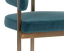 MARRIS DINING ARMCHAIR - GOLD DANNY TEAL