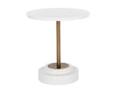 MARLOWE BISTRO TABLE - ANTIQUE BRASS WHITE 275
