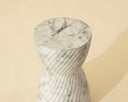 CARA END TABLE - MARBLE LOOK WHITE