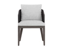 CAPRI DINING ARMCHAIR - SMOKE GREY COPACABANA MARBLE