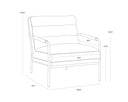 TRISTEN LOUNGE CHAIR - NONO CREAM NONO DARK GREEN