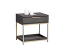 Calden Nightstand - SMALL GOLD CHARCOAL GREY