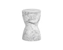 CARA END TABLE - MARBLE LOOK WHITE