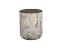 DIAZ END TABLE - MARBLE LOOK ANTIQUE BRASS