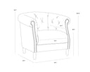 MARJORIE LOUNGE CHAIR - COGNAC LEATHER